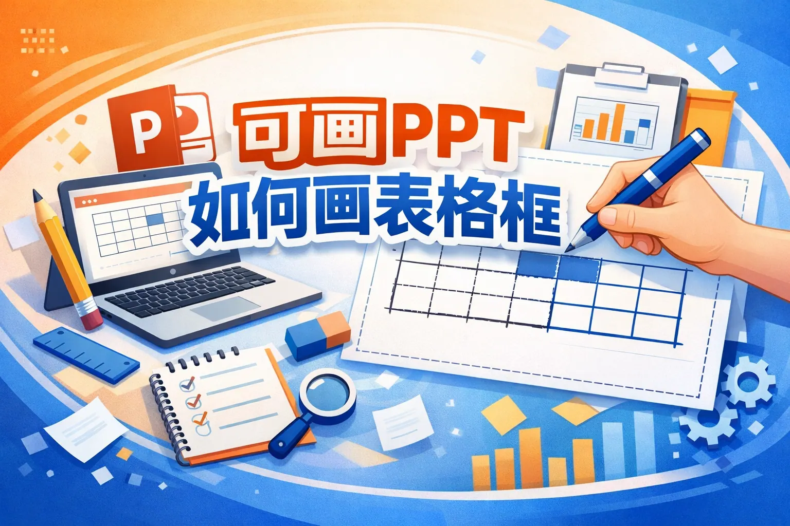 可画ppt如何画表格框