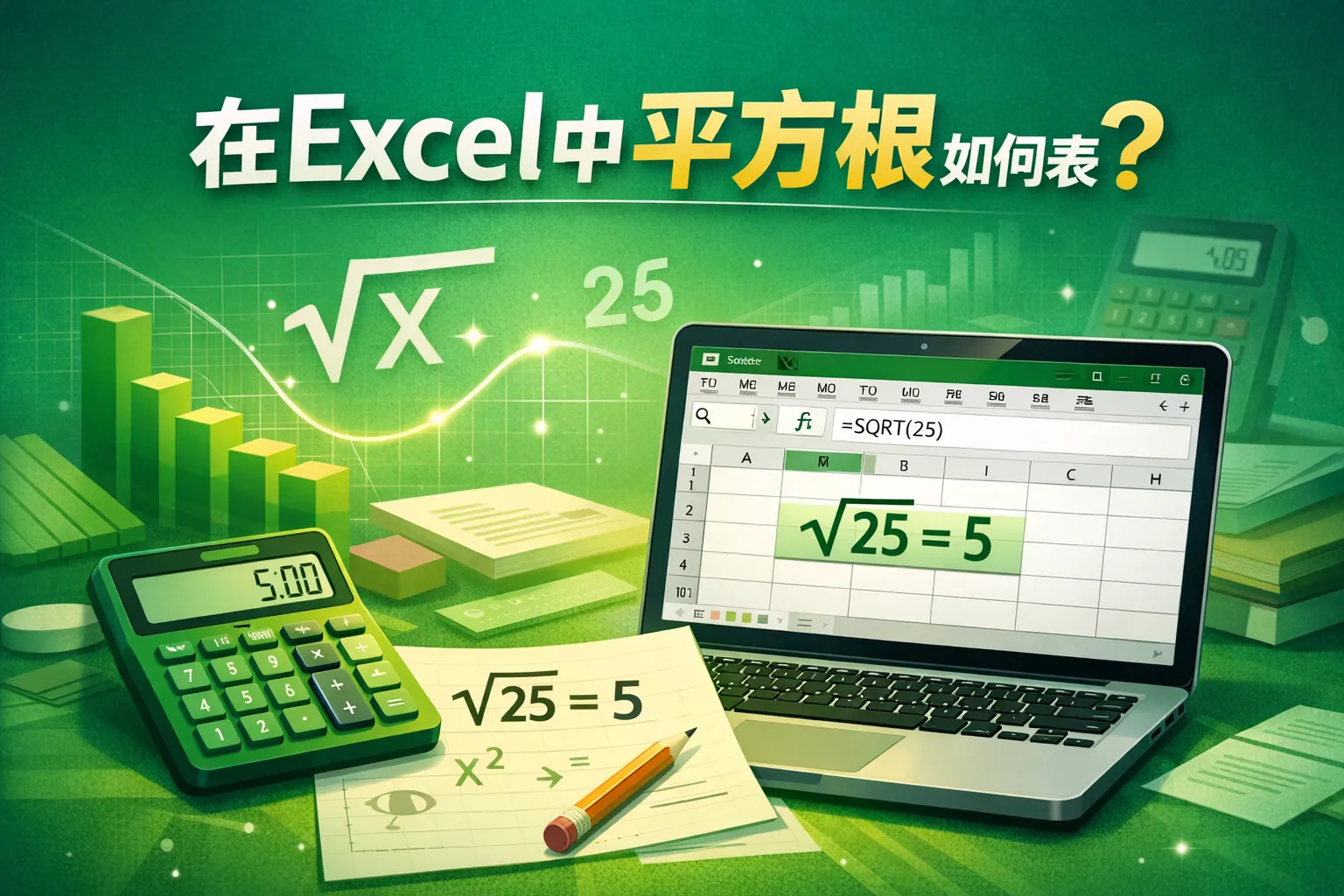 在excel中平方根如何表示