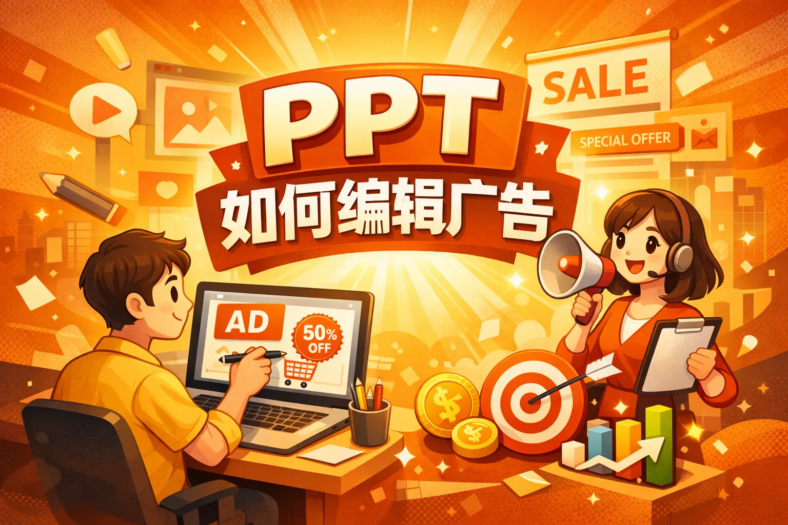 ppt如何编辑广告