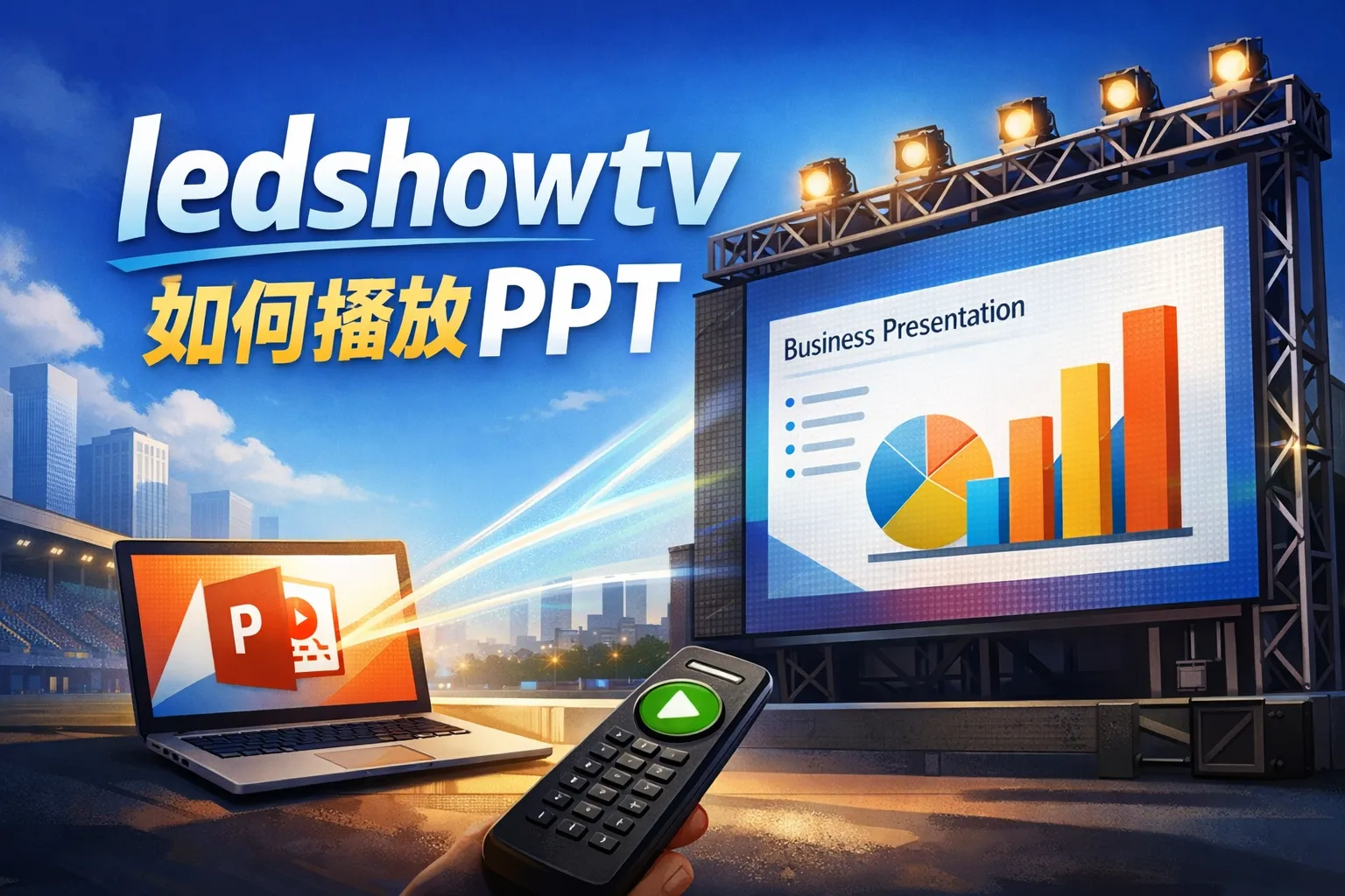 ledshowtv如何播放ppt
