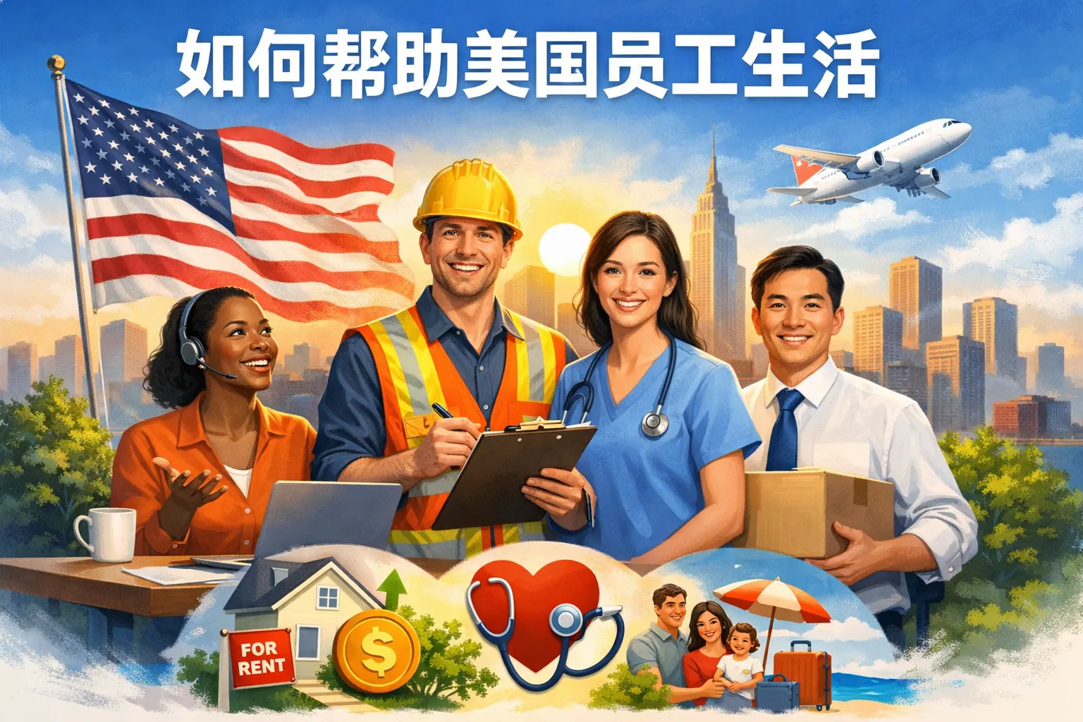 如何帮助美国员工生活