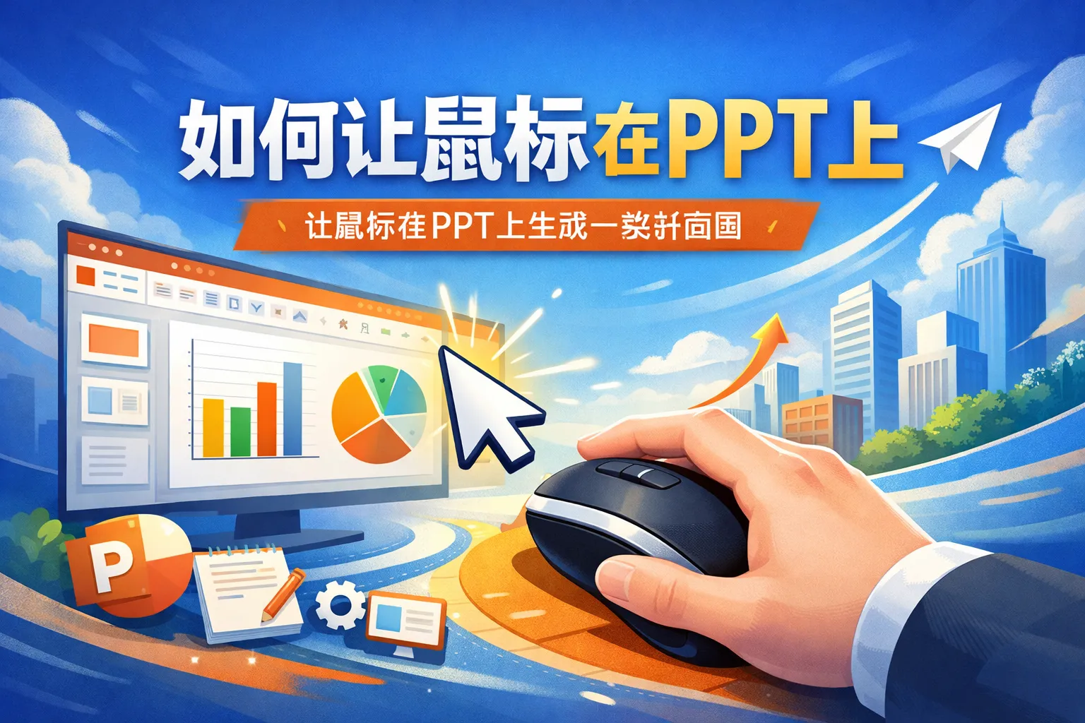 如何让鼠标在ppt上