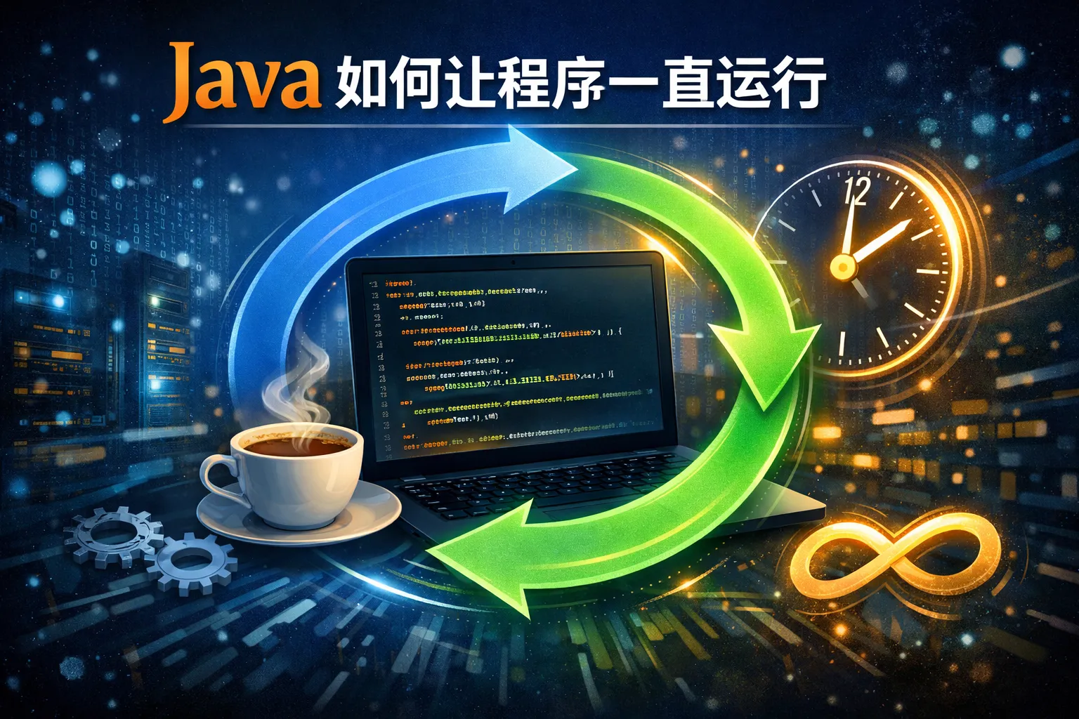 java 如何让程序一直运行