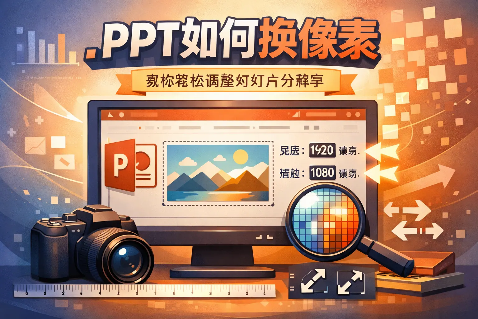 .ppt如何换像素