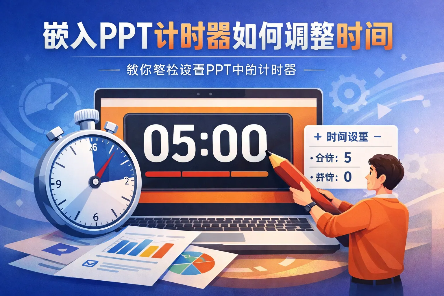 嵌入ppt计时器如何调整时间