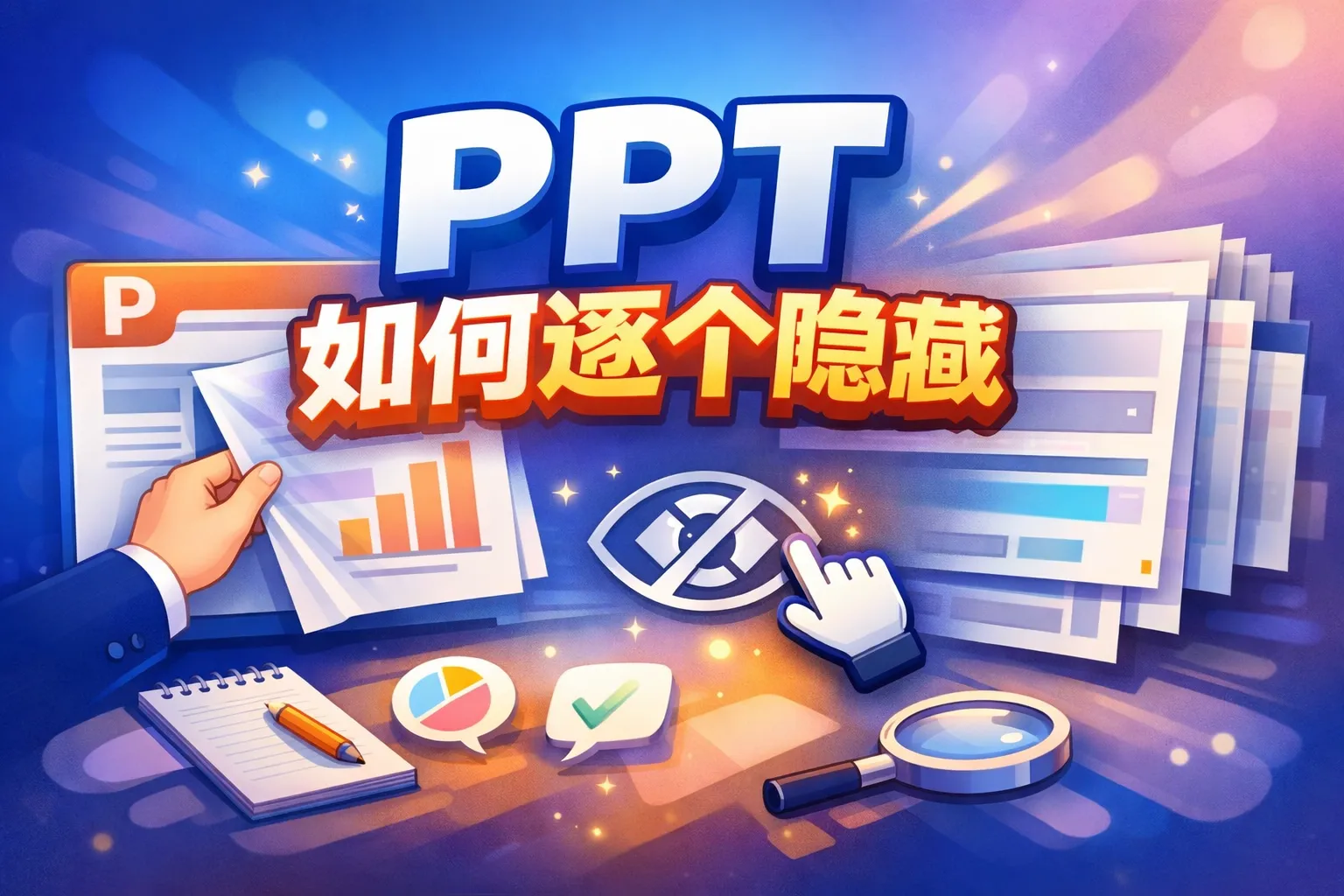 ppt如何逐个隐藏