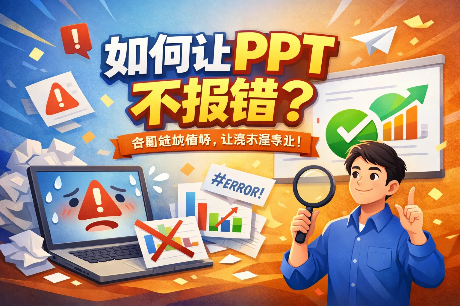 如何让ppt不报错