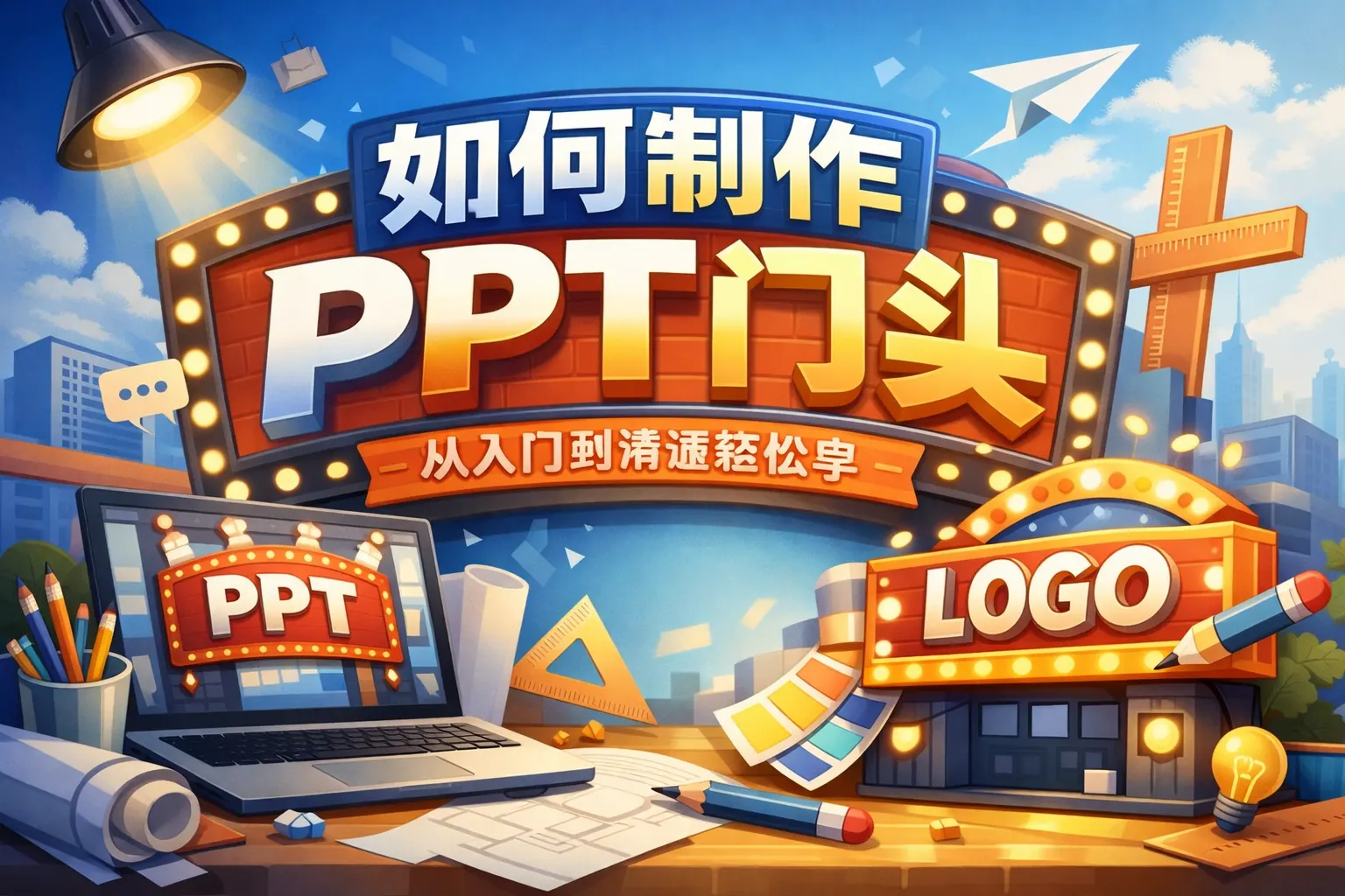 如何制作ppt门头