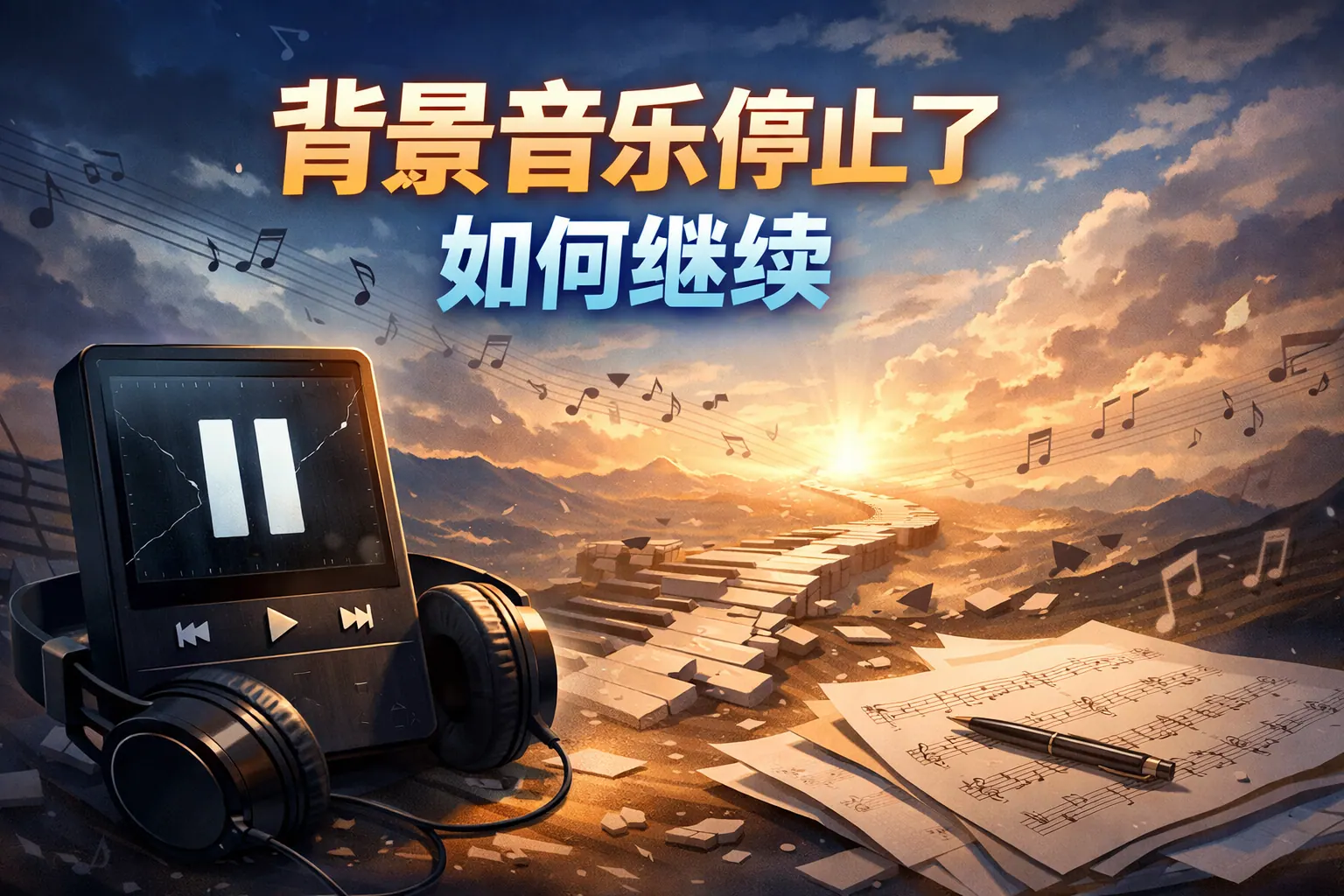 ppt背景音乐停止了如何继续