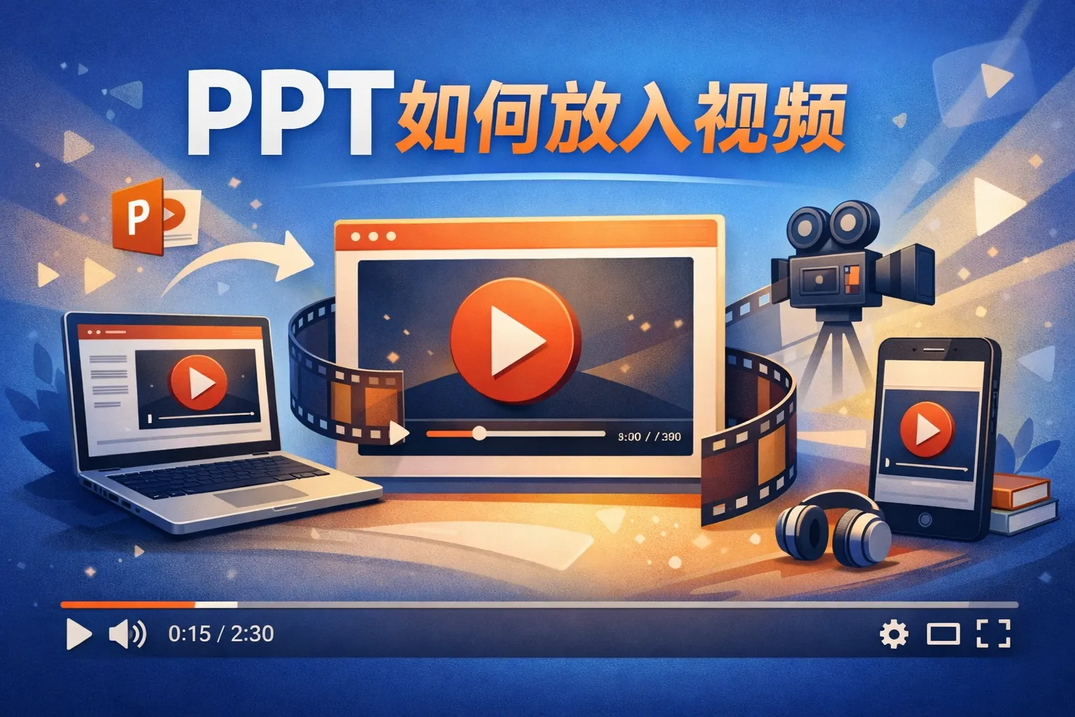 ppt如何放入视频