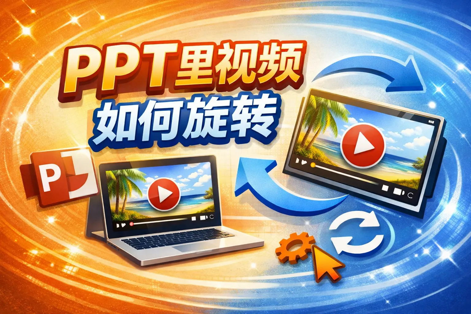 ppt里视频如何旋转