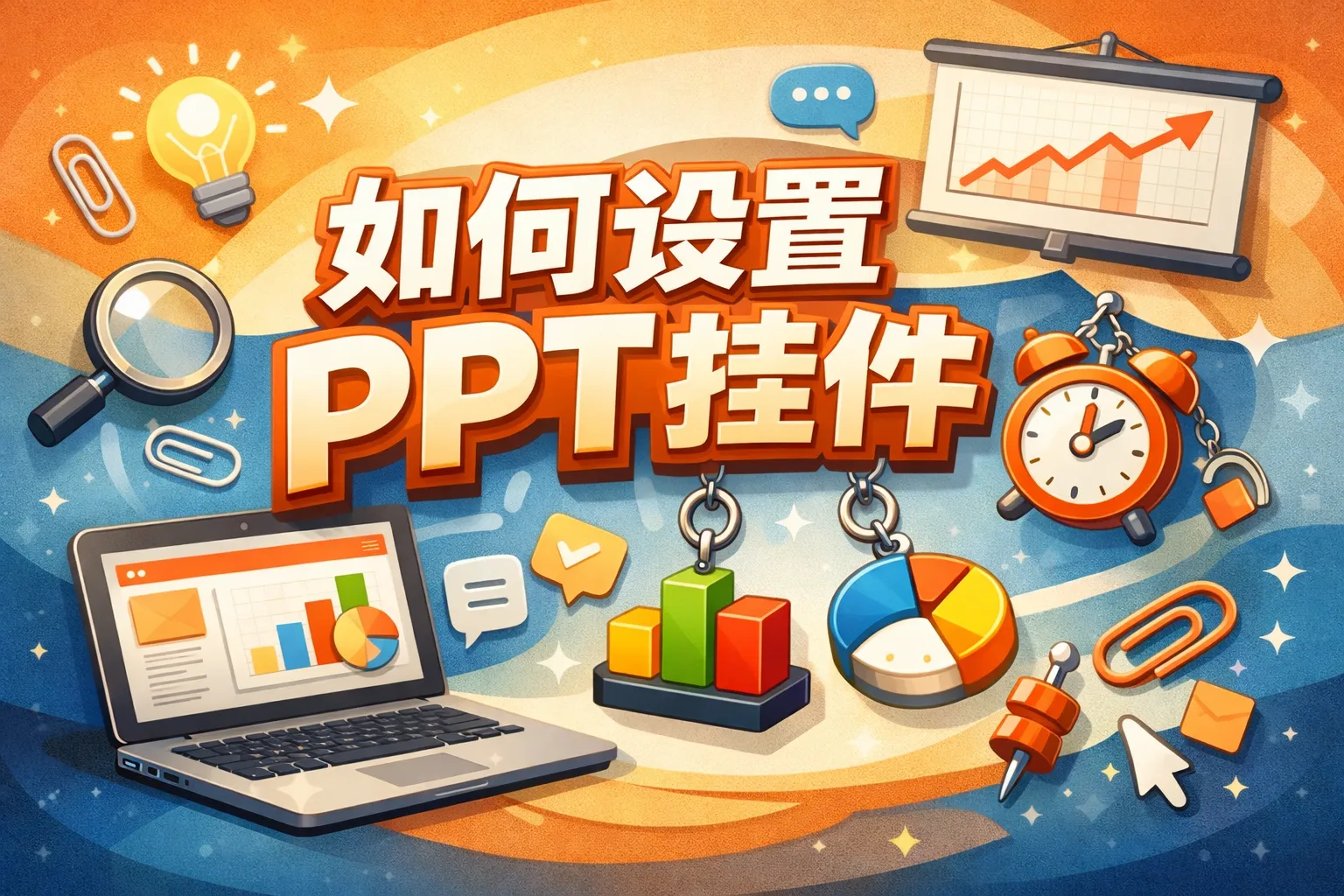 如何设置ppt挂件