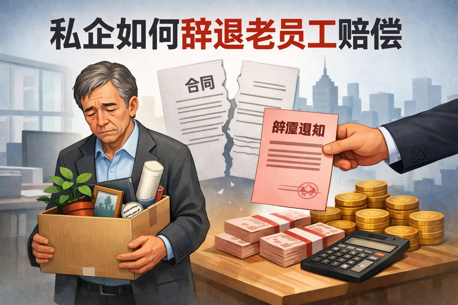 私企如何辞退老员工赔偿