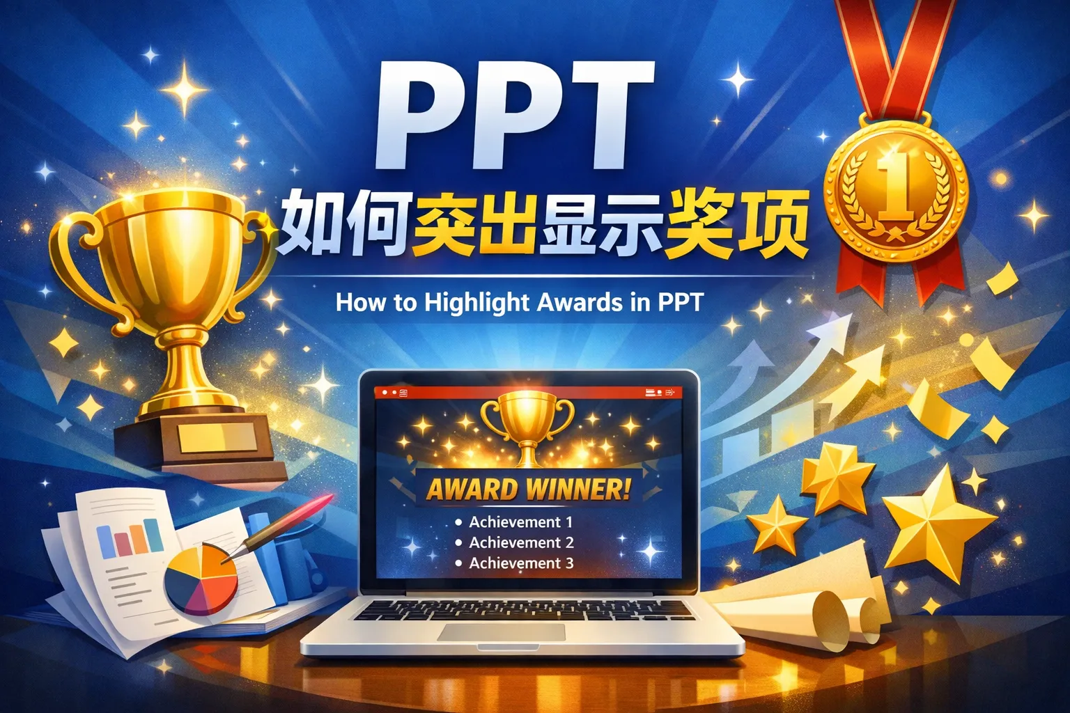 ppt如何突出显示奖项