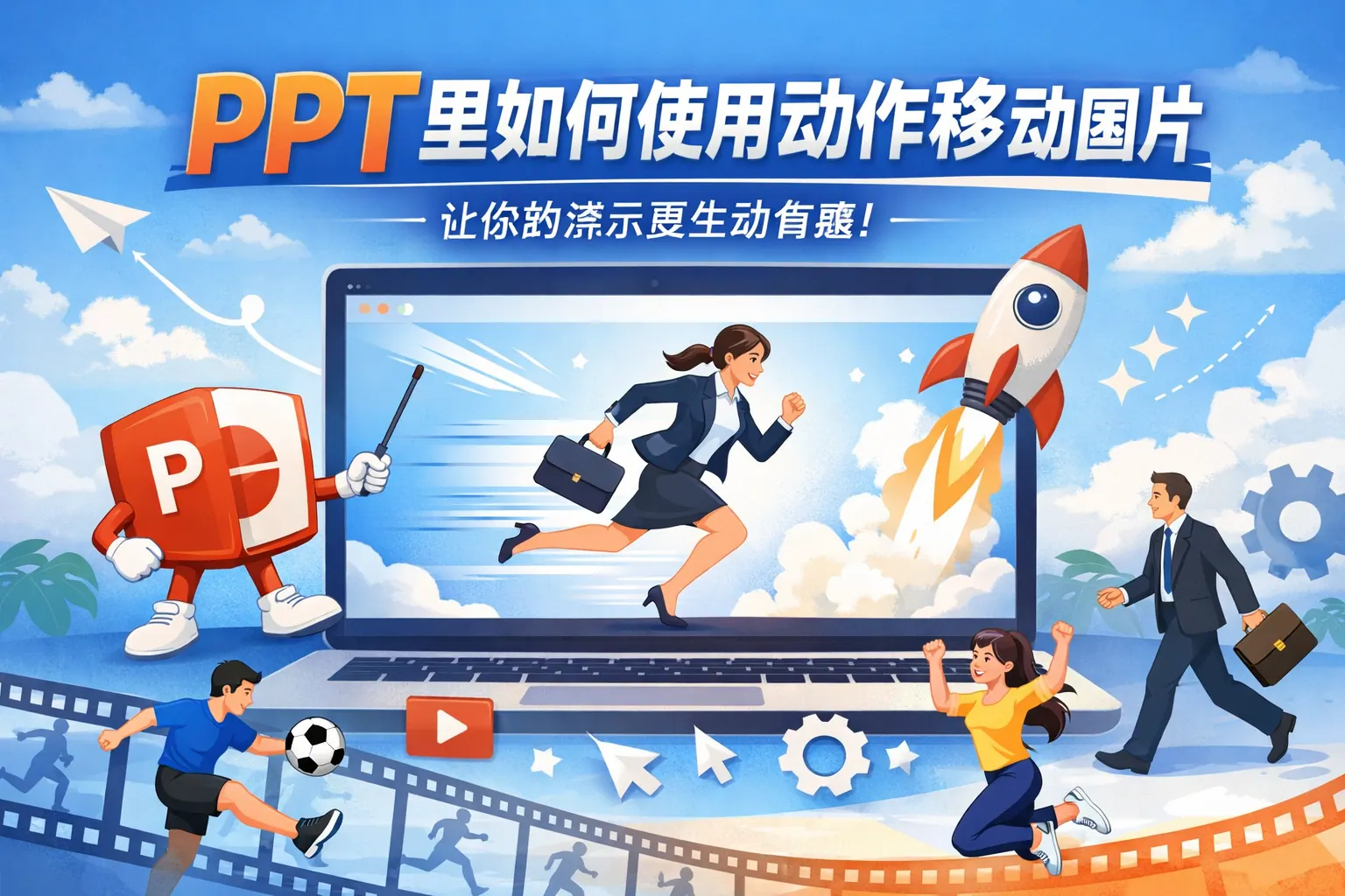 ppt里如何使用动作移动图片大全