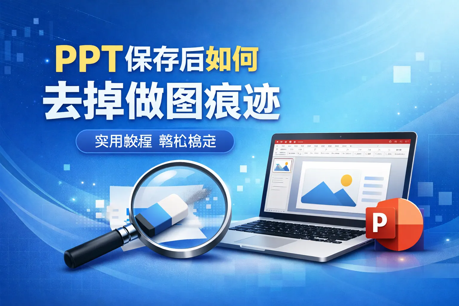 PPT保存后如何去掉做图痕迹