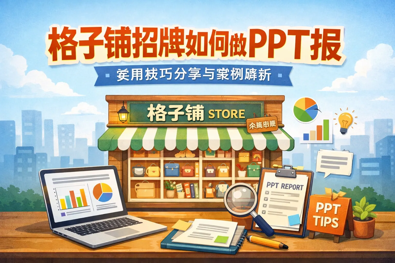 格子铺招牌如何做ppt汇报