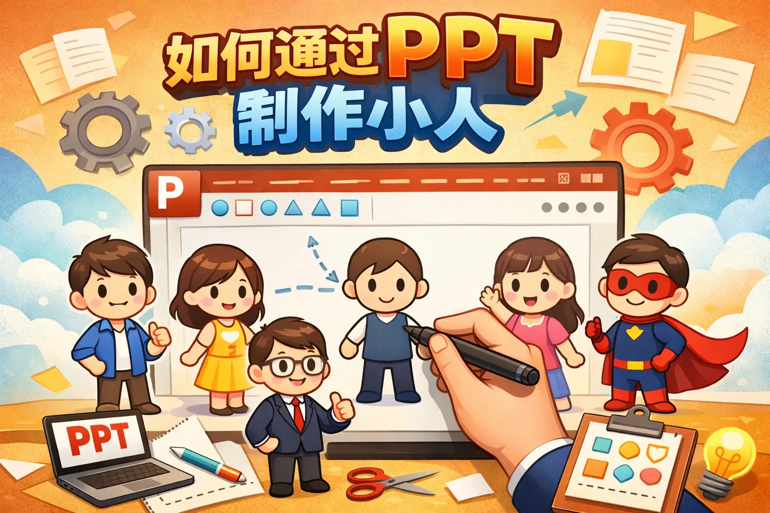 如何通过ppt制作小人