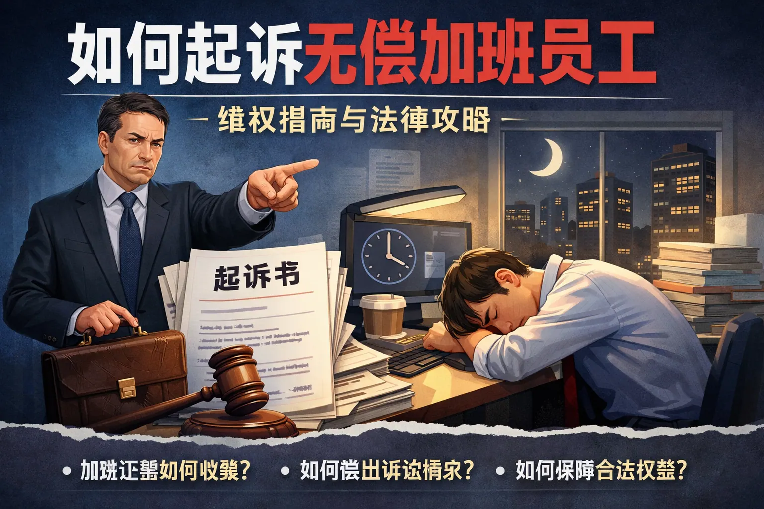 如何起诉无偿加班员工