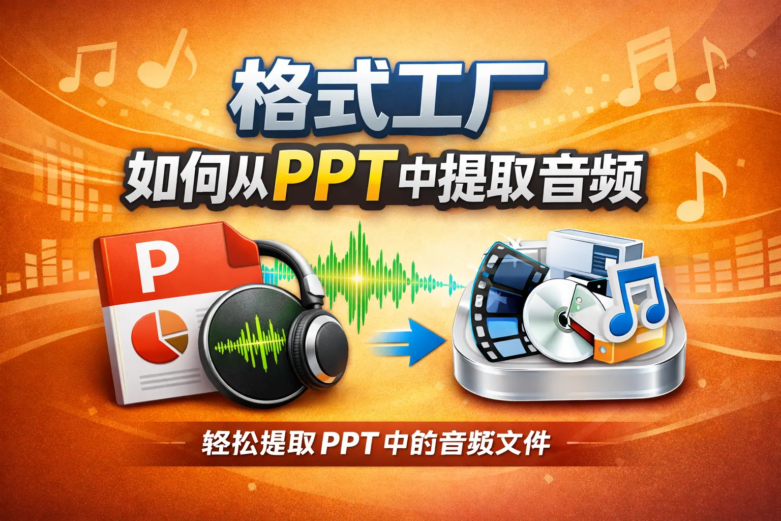 格式工厂如何从ppt中提取音频