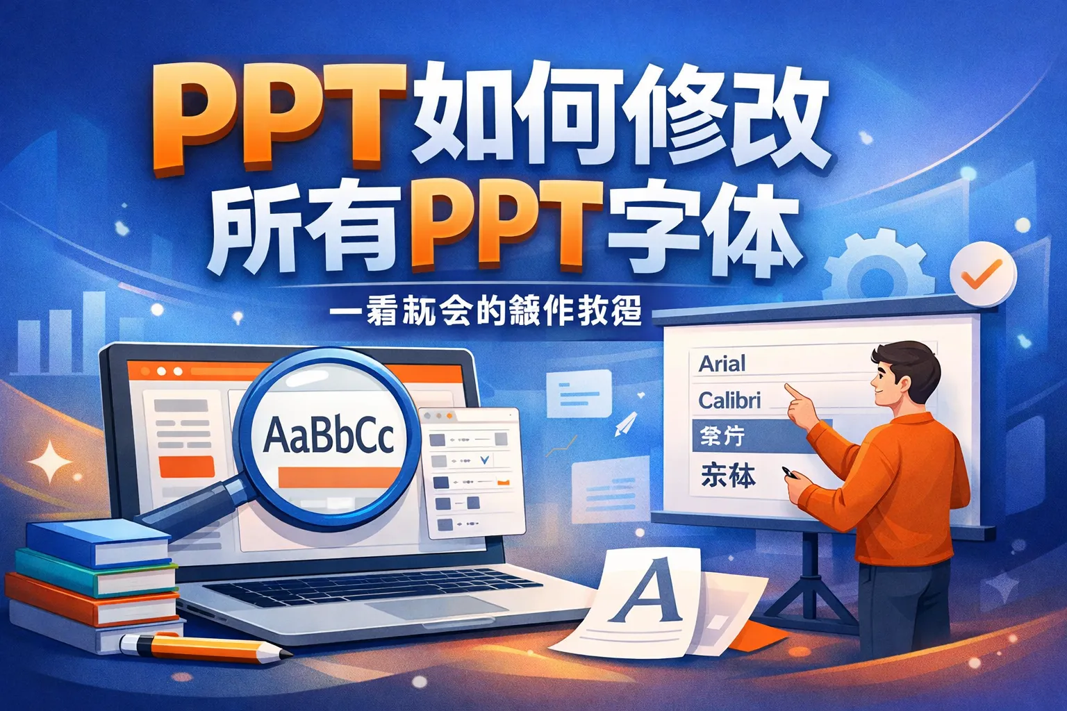 ppt如何修改所有ppt字体