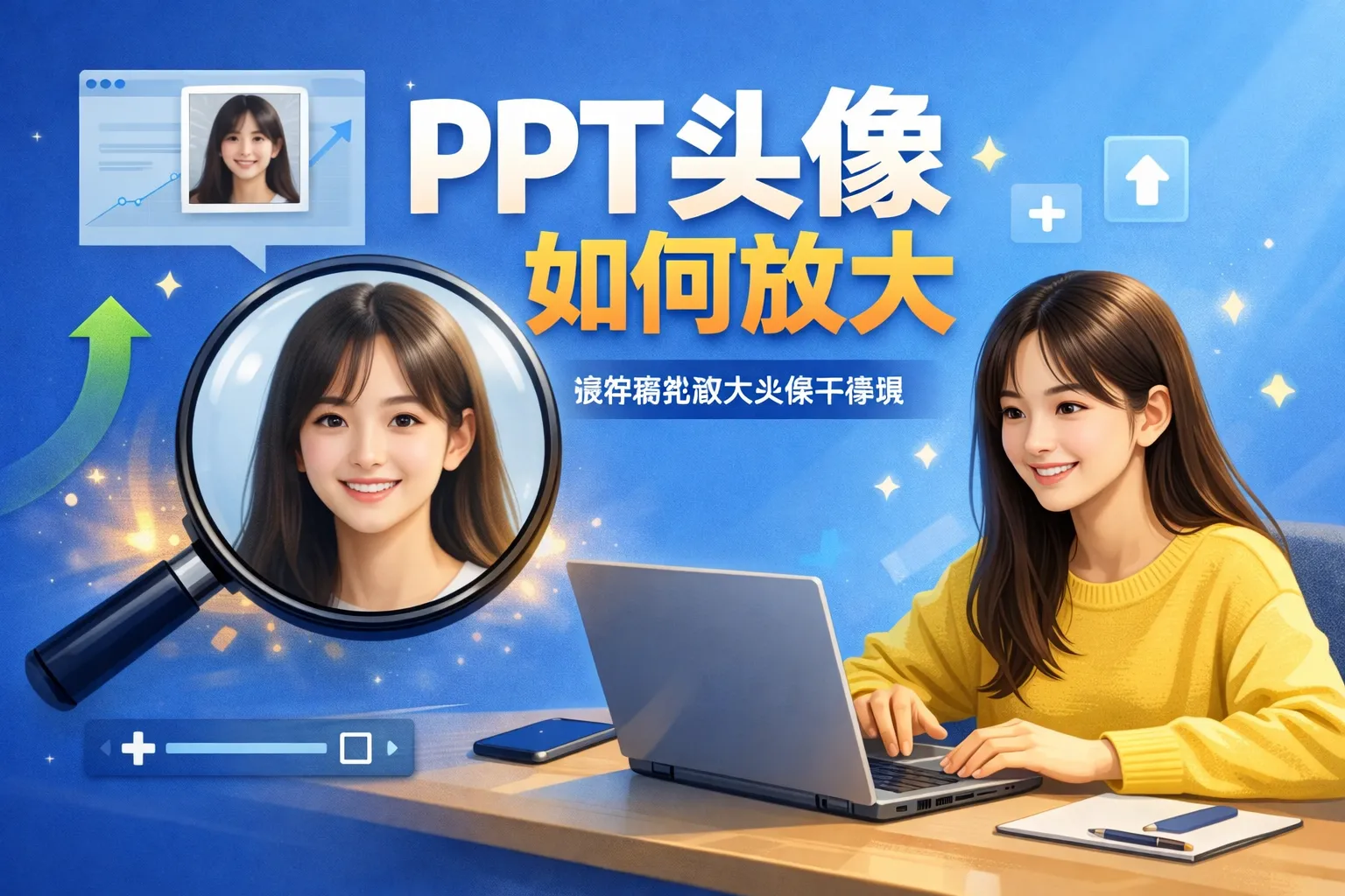 ppt头像如何放大