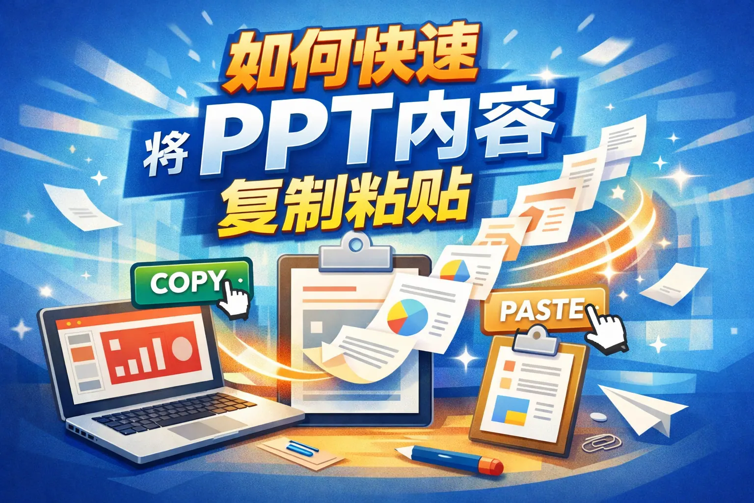 如何快速将ppt内容复制粘贴