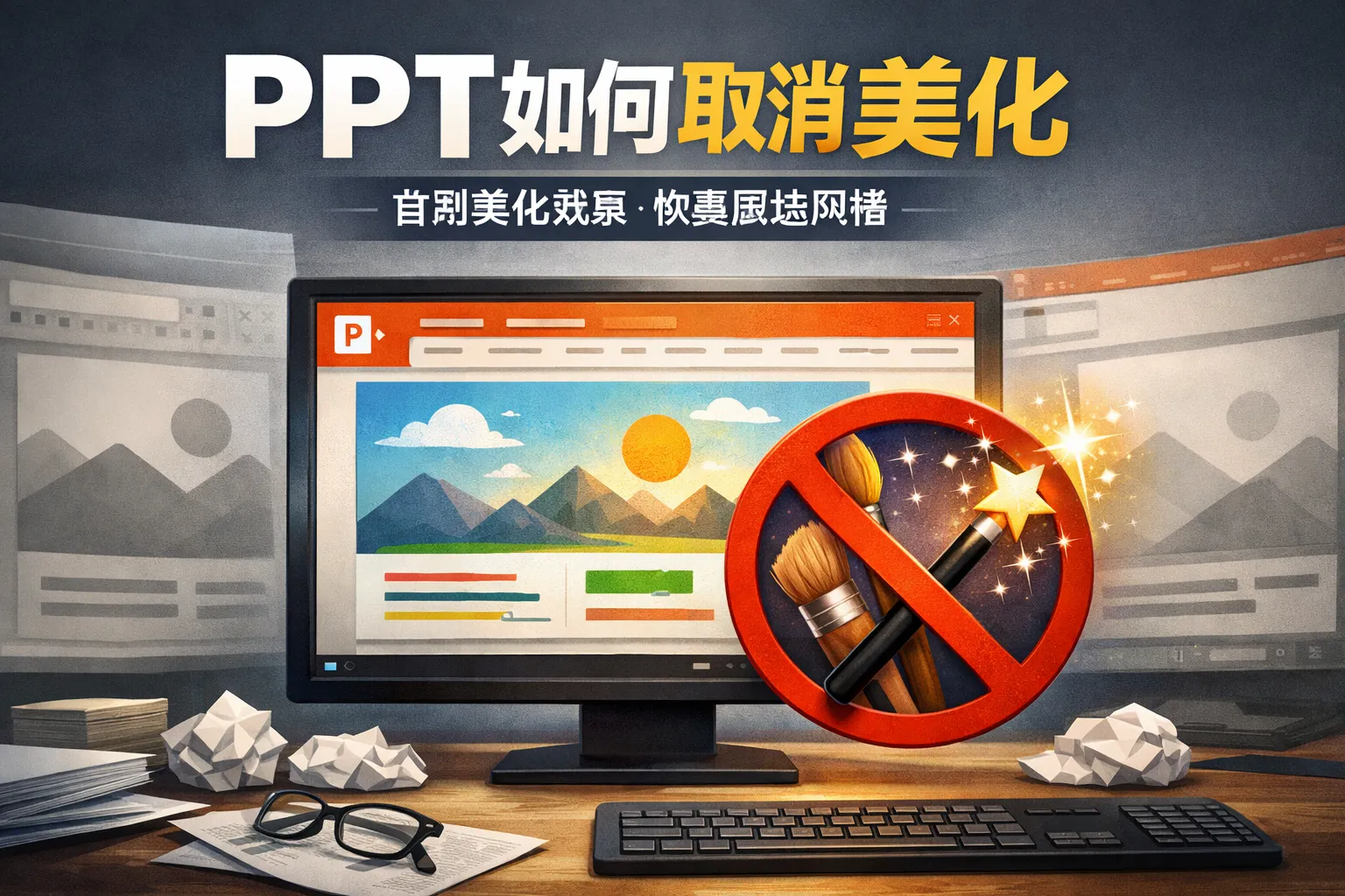 ppt如何取消美化