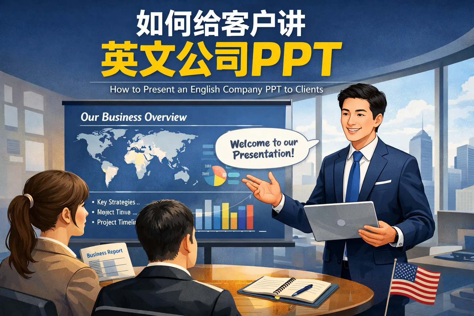 如何给客户讲英文公司ppt