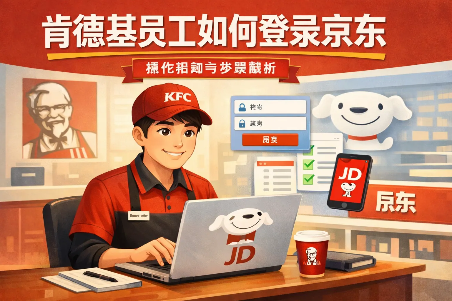 肯德基员工如何登录京东