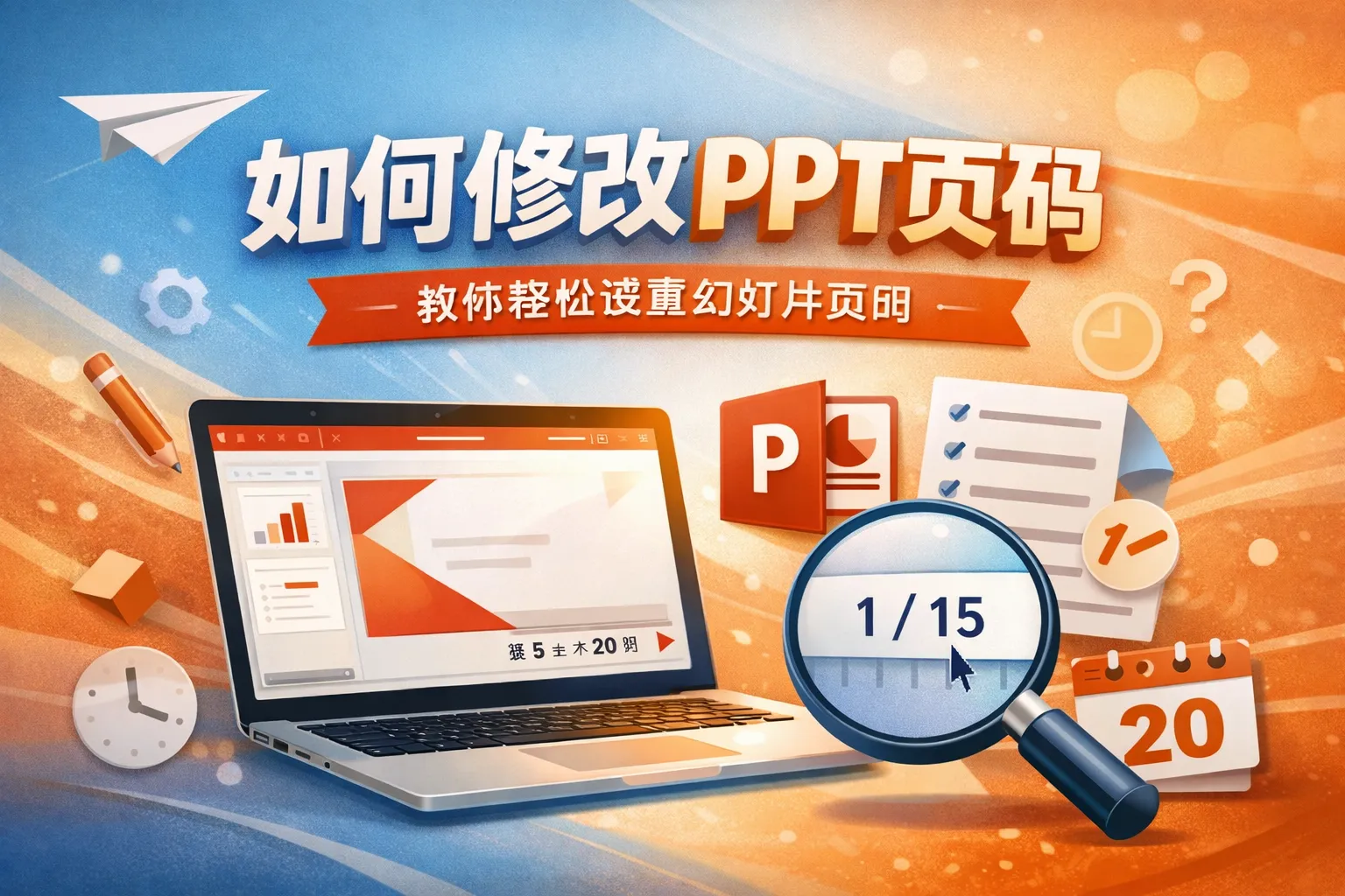 如何修改ppt 页码