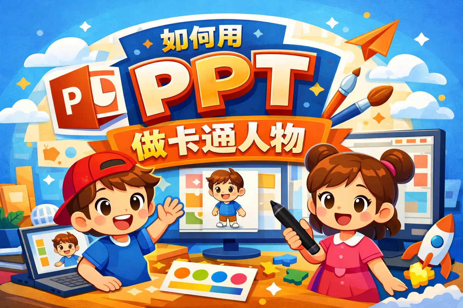 如何用ppt做卡通人物