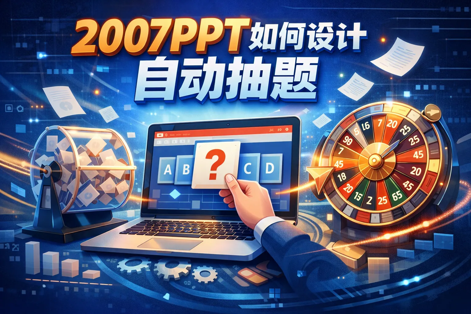2007PPT如何设计自动抽题