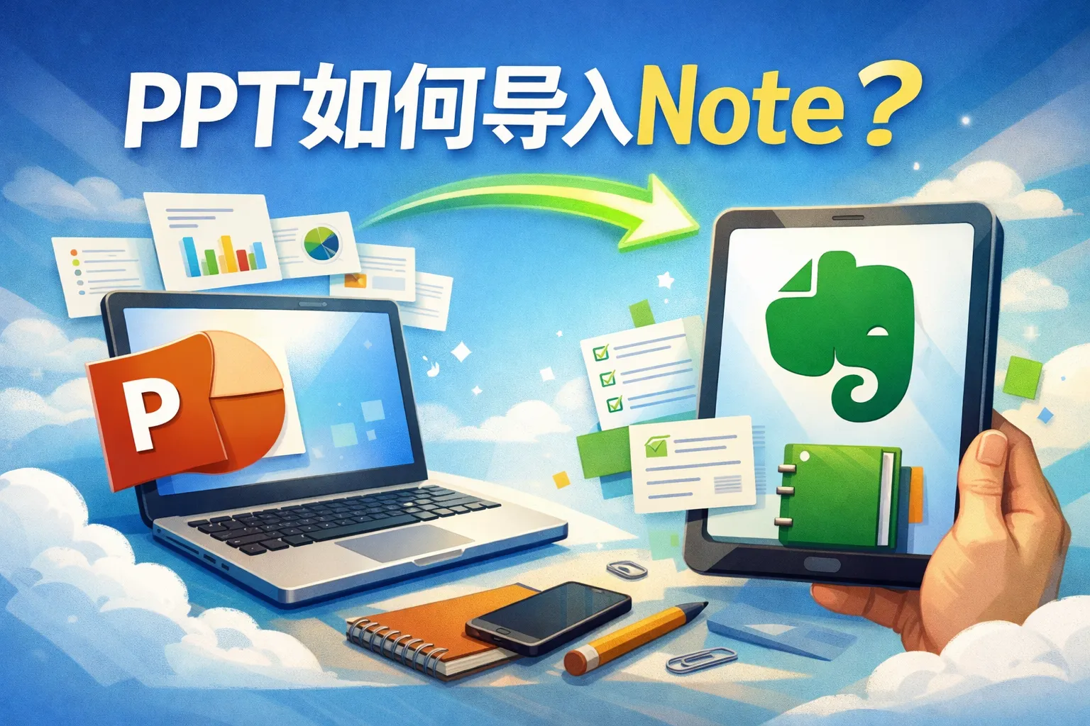 ppt如何导入note