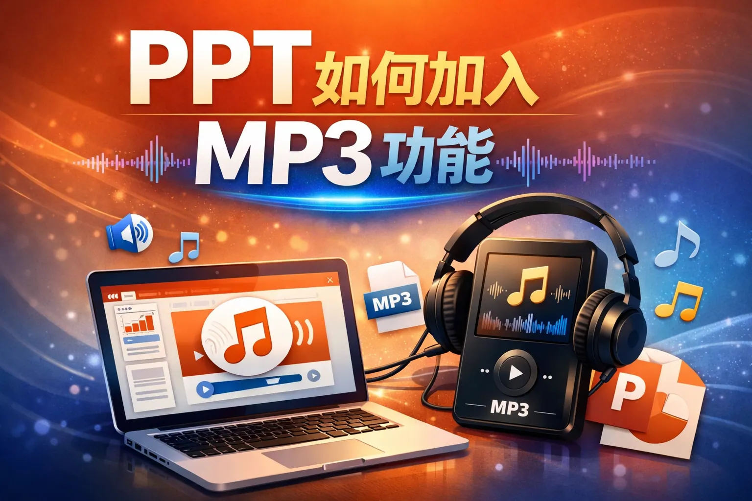 ppt 如何上加入mp3功能