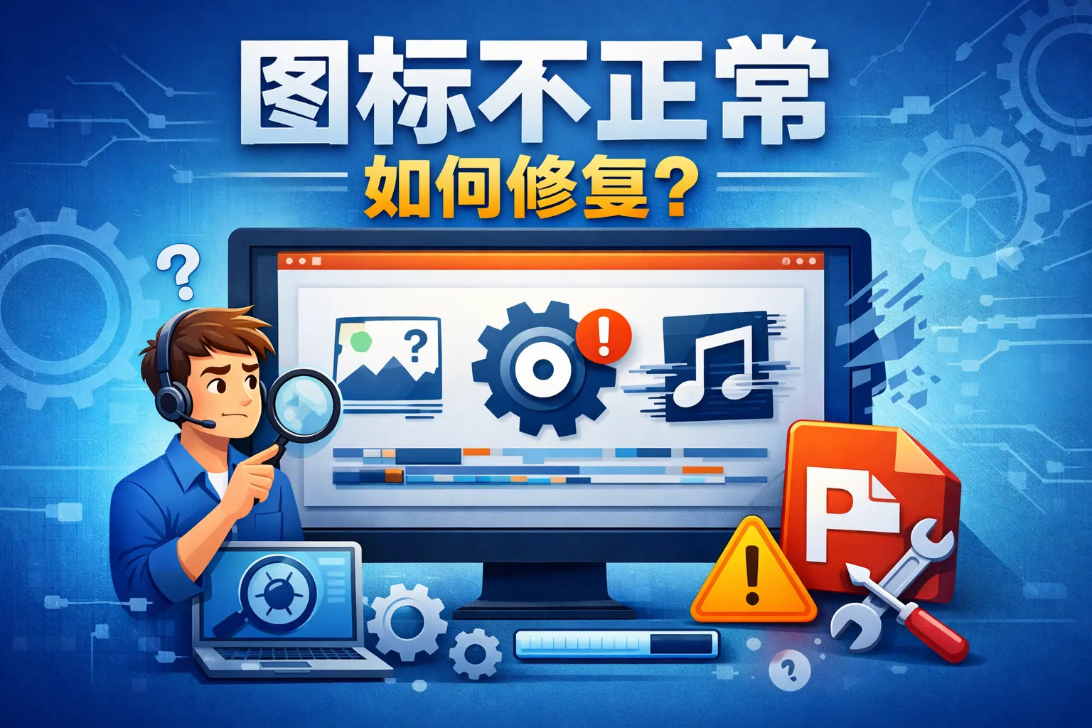 ppt的图标不正常如何修复