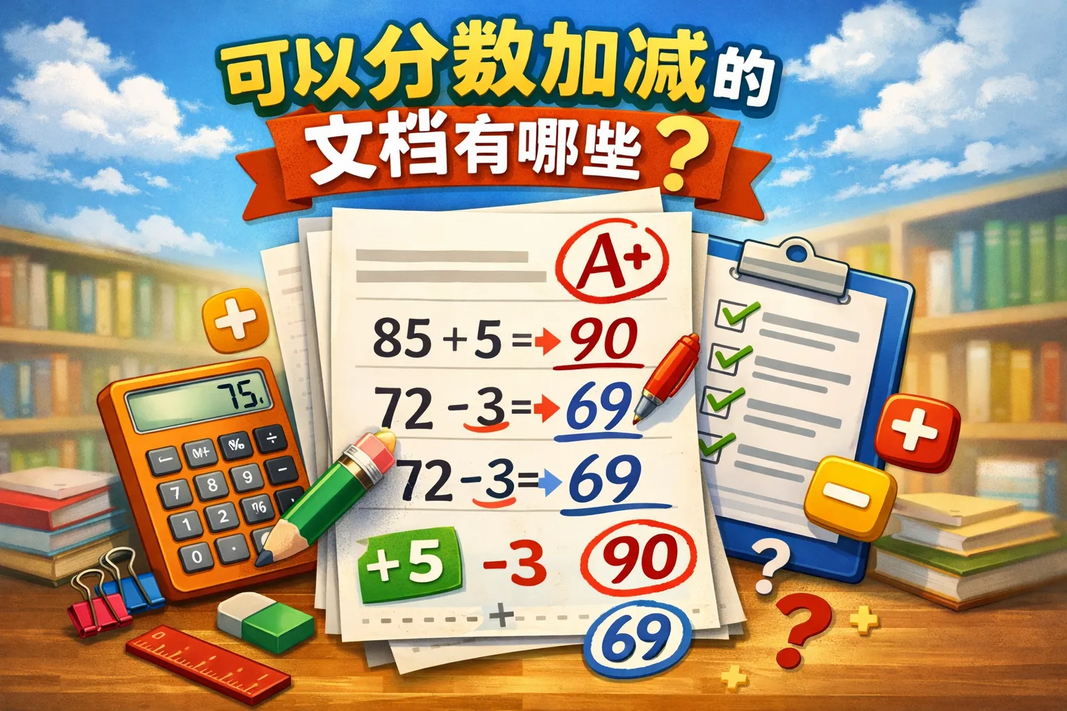 可以分数加减的文档有哪些