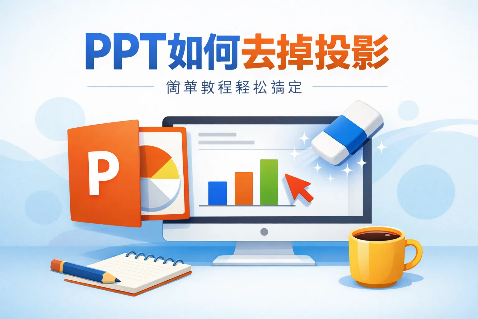 ppt如何去掉投影