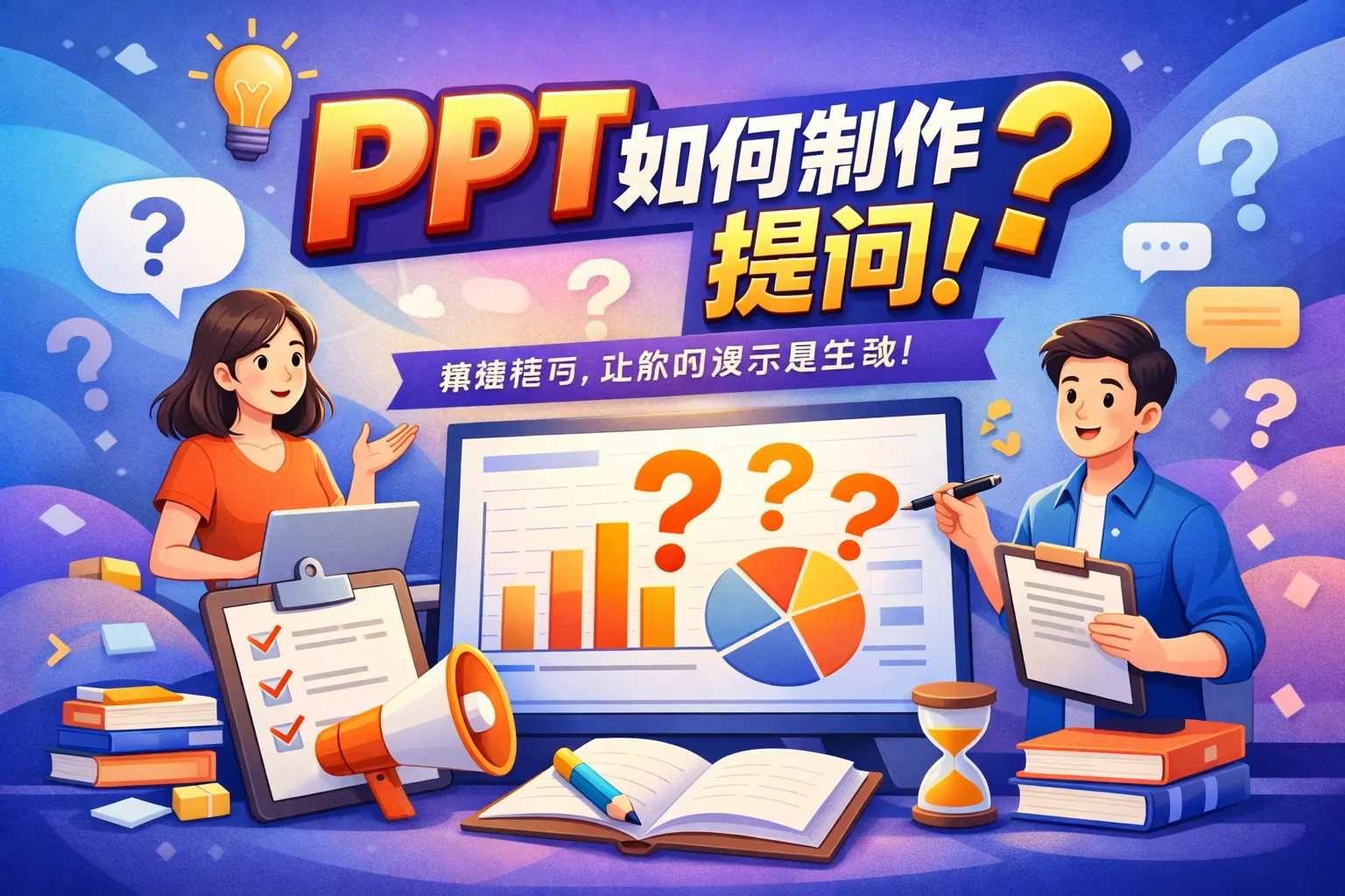 ppt如何制作提问