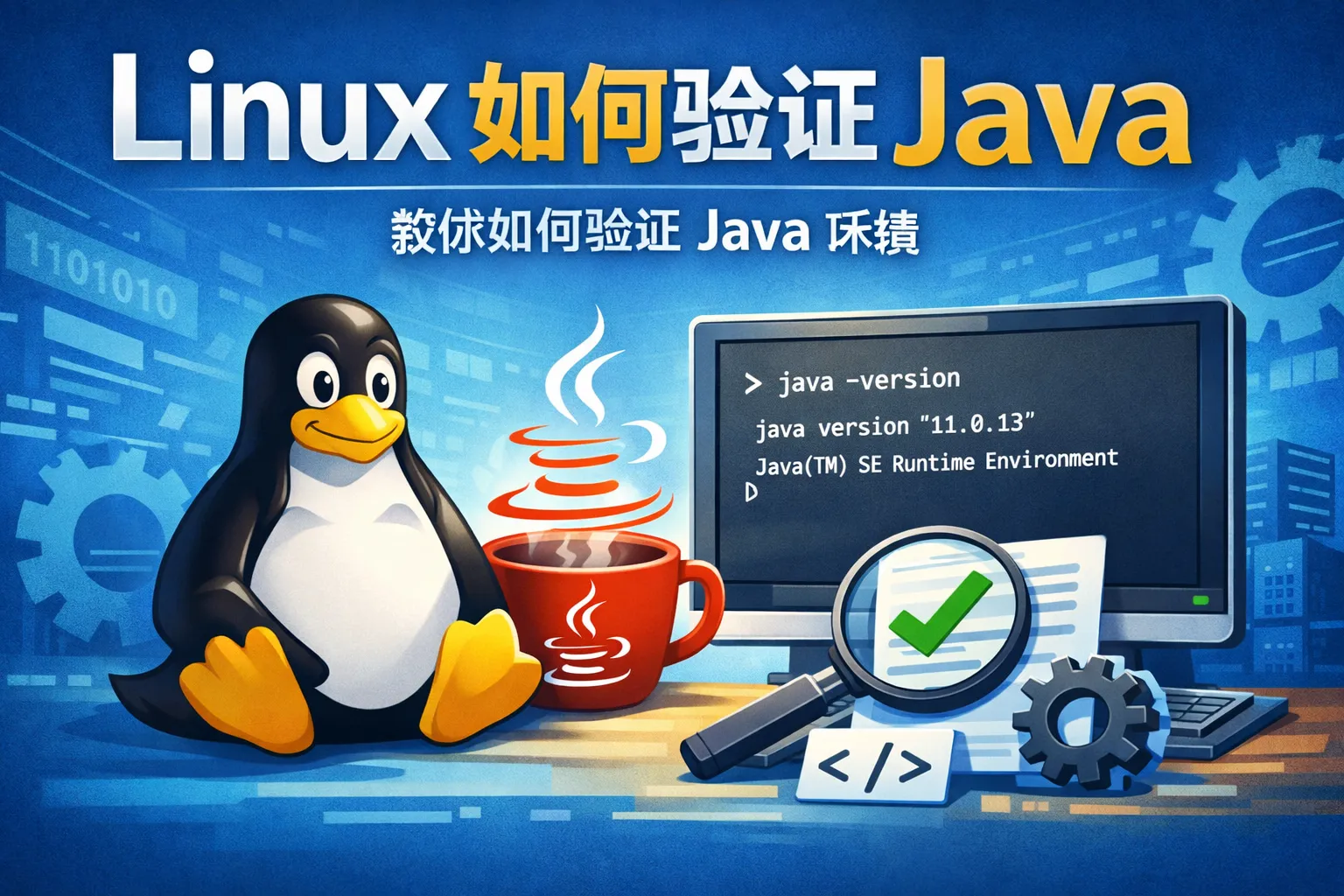 linux如何验证java