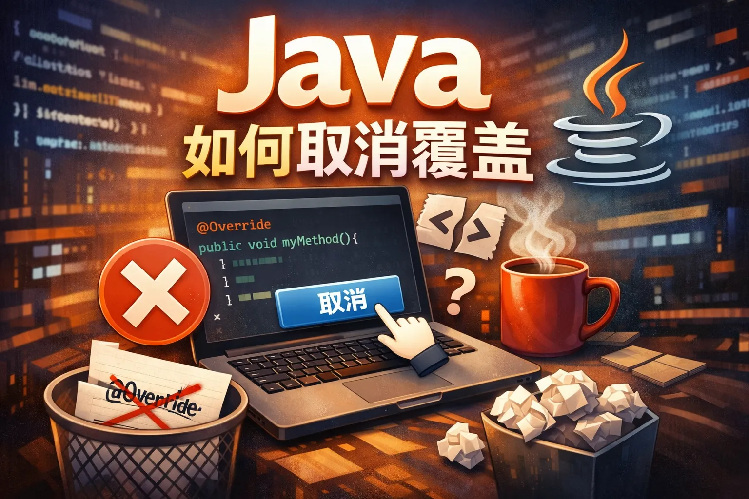 java如何取消覆盖