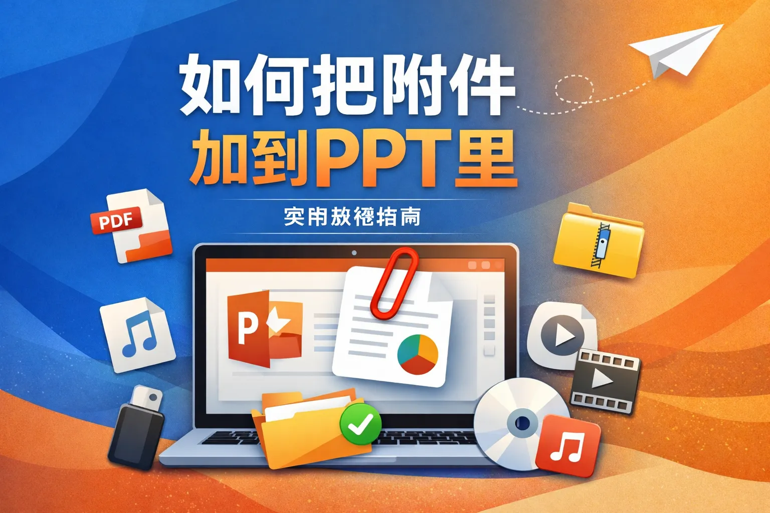 如何把附件加到ppt里