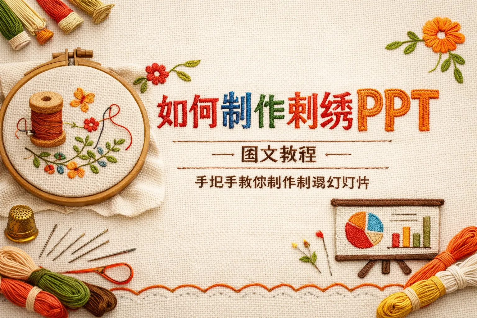 如何制作刺绣ppt