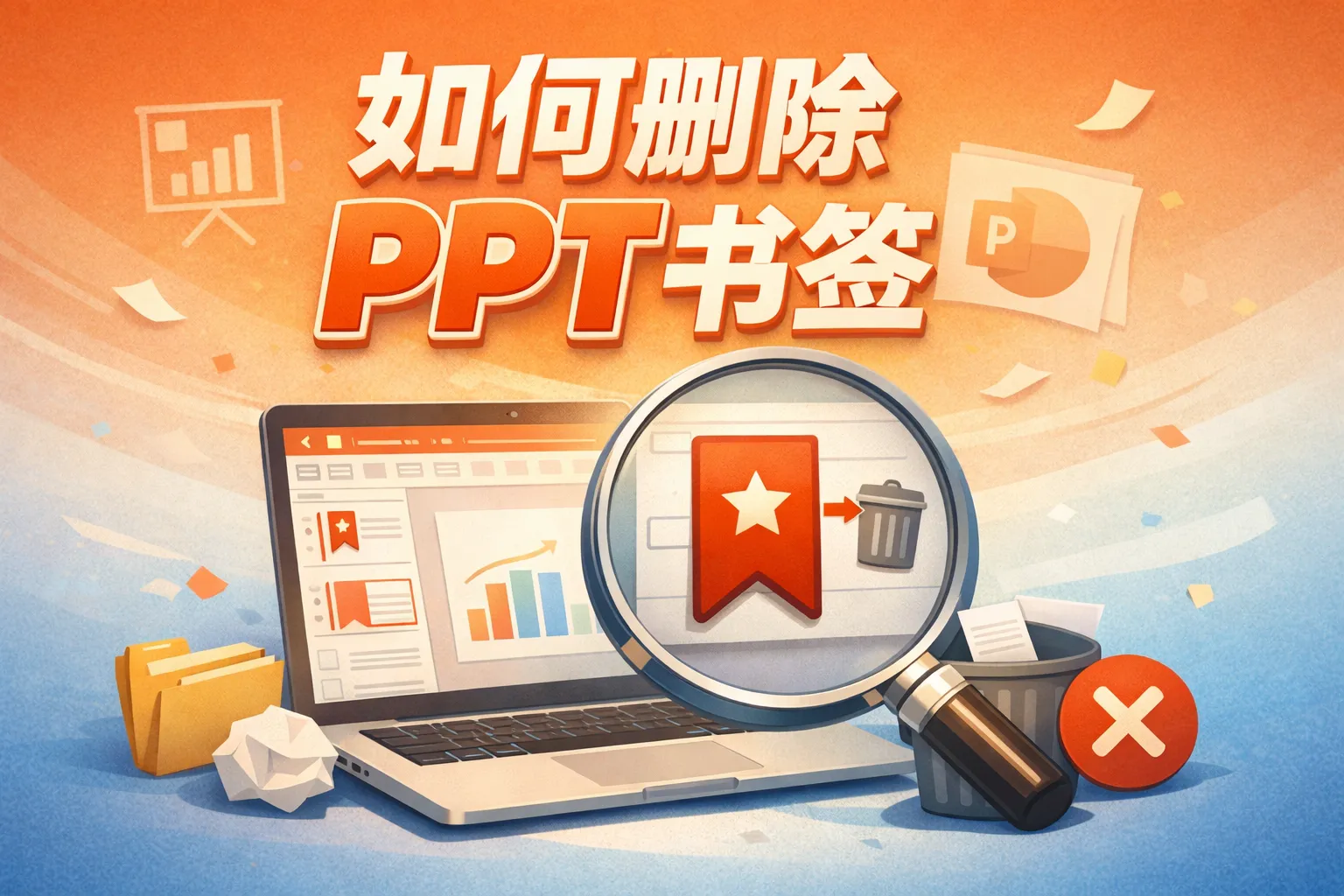 如何删除ppt书签