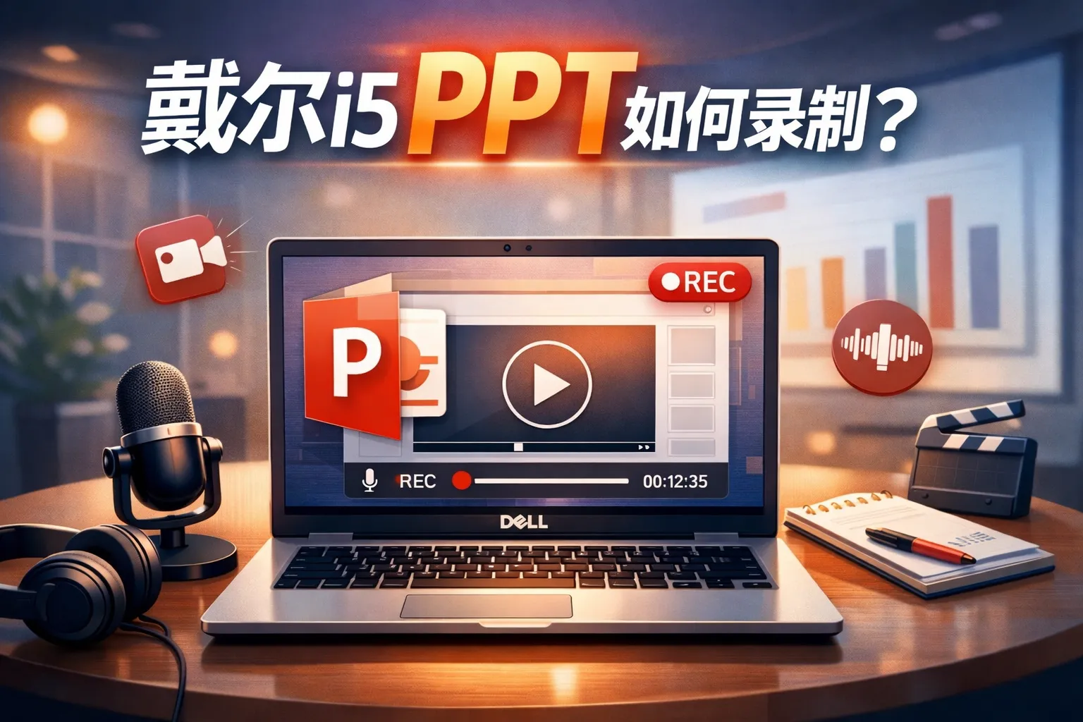 戴尔i5ppt如何录制