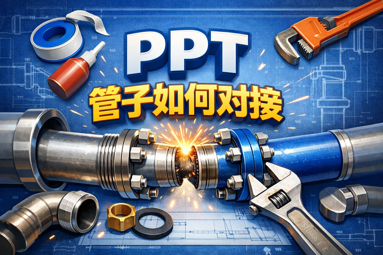 PPT管子如何对接