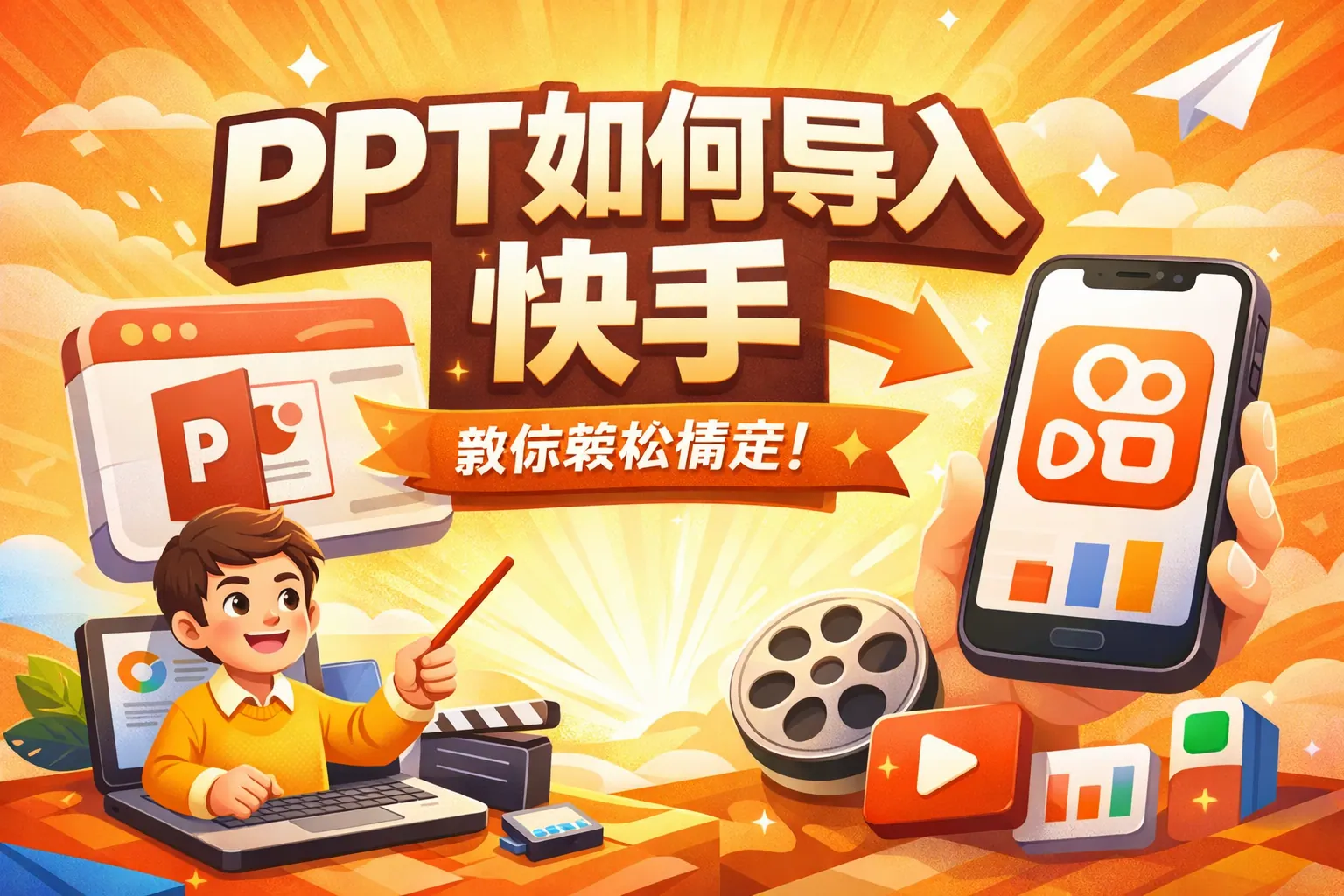 ppt如何导入快手