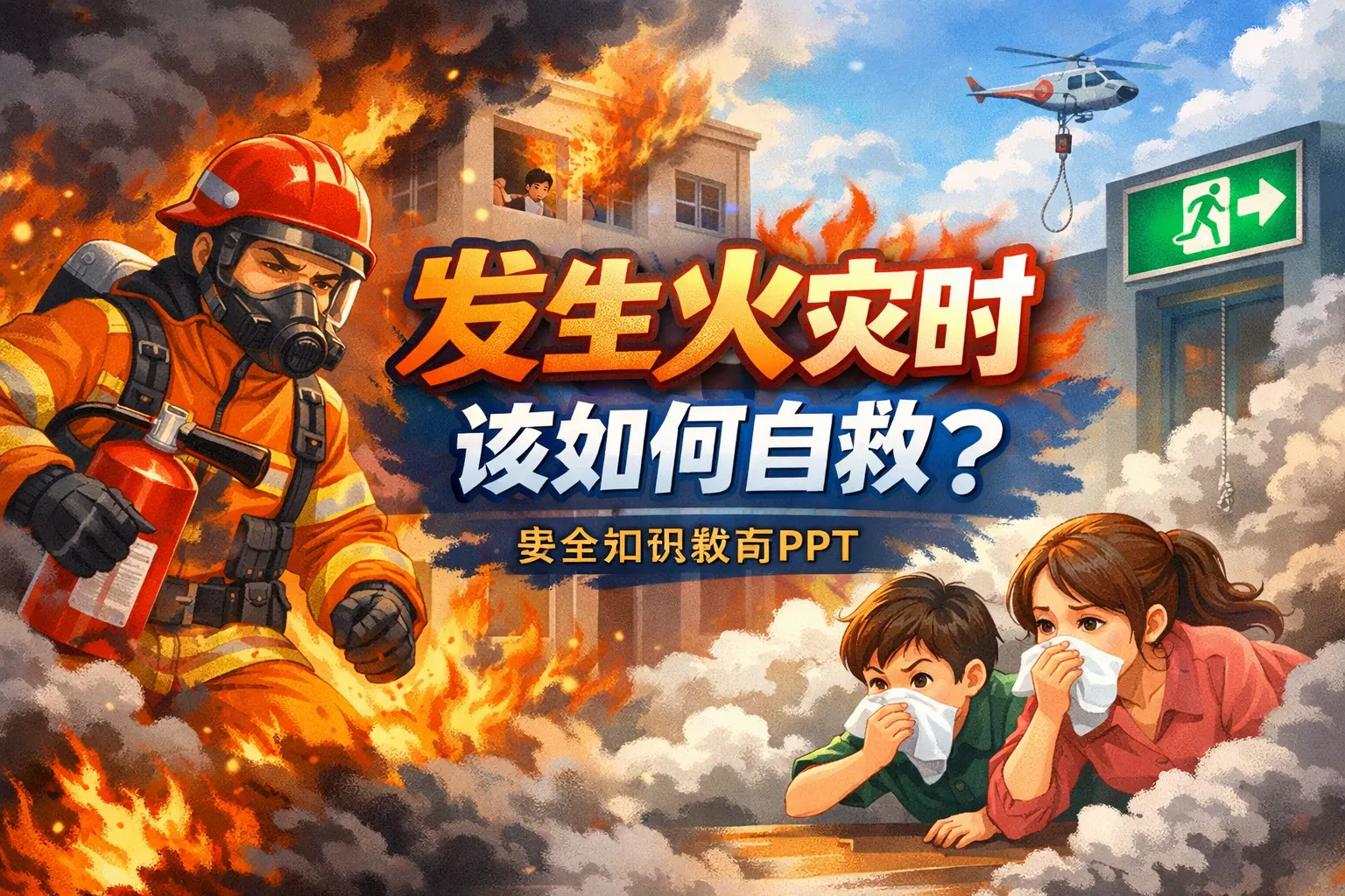 发生火灾时该如何自救ppt