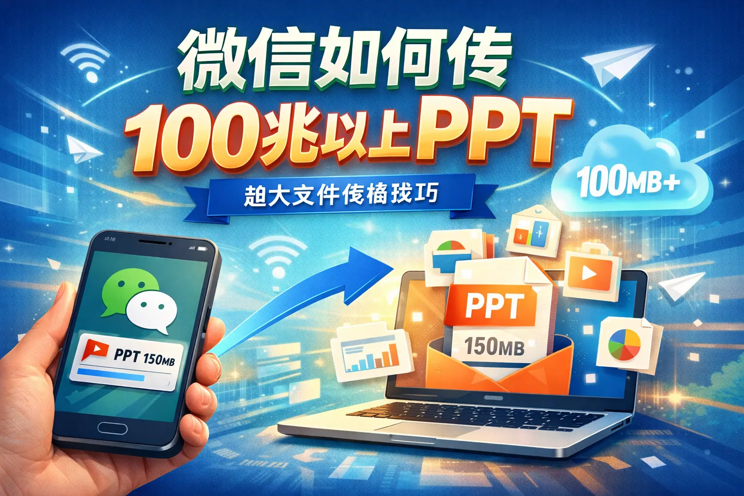 微信如何传100兆以上ppt