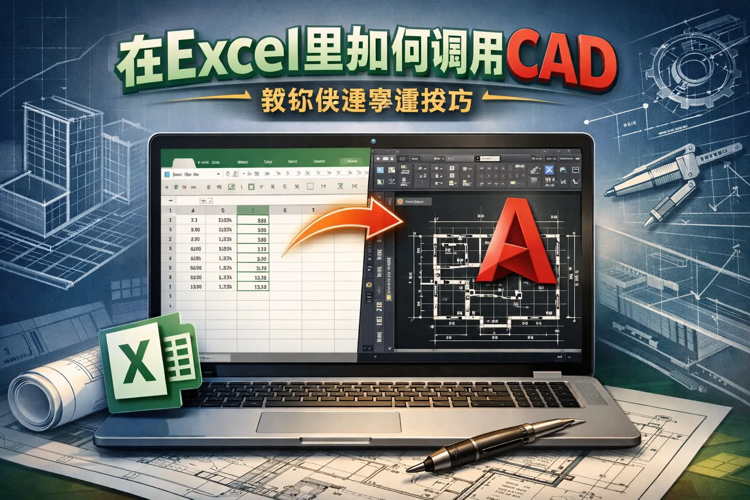 在excel里如何调用cad